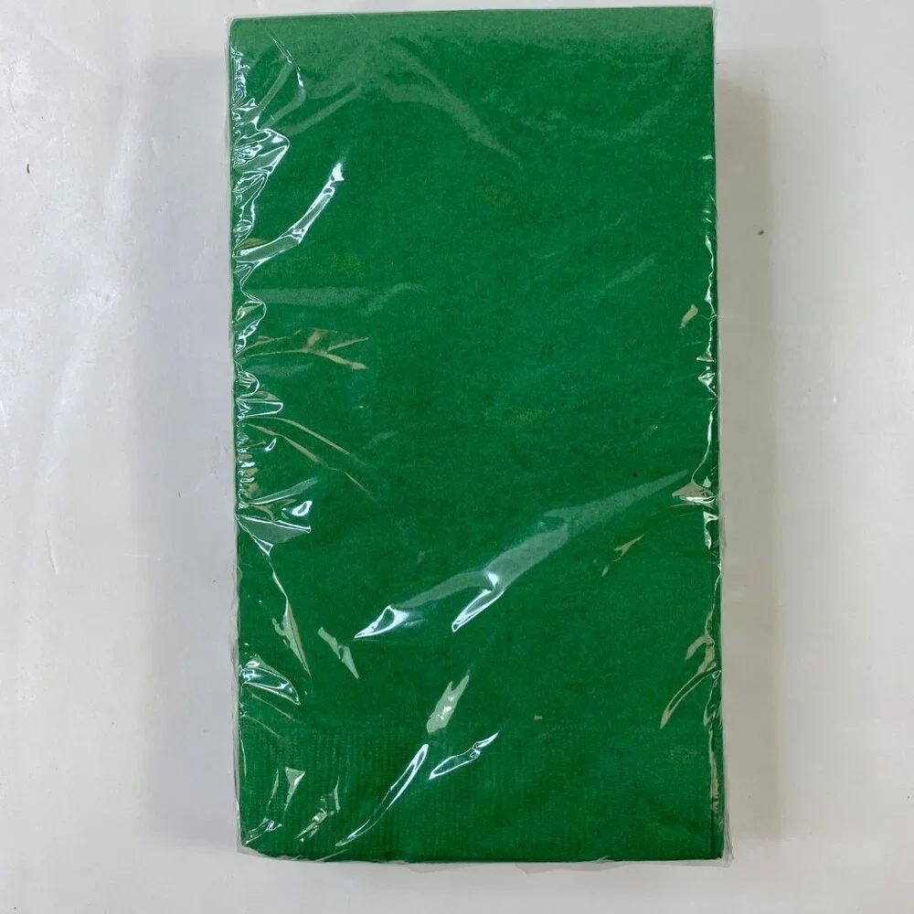Amscan Holiday Tree 2-Pack 8 Cups 9oz Festive Green Guest Towels Set
